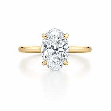 Bague Solitaire Ovale Étreinte