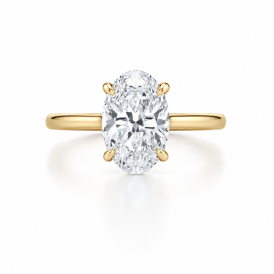 Étreinte Oval Solitaire Ring