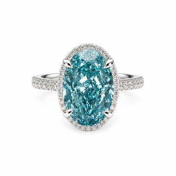 Bague Diamant Bleu Arctic Halo™