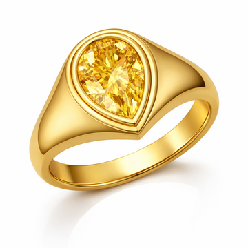 La bague chevalière en diamant Sovereign Pear