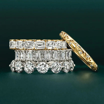 Nathalie Emerald Cut Lab Diamond Ring (7/8 ct. tw.) in 14K Yellow Gold (Test)
