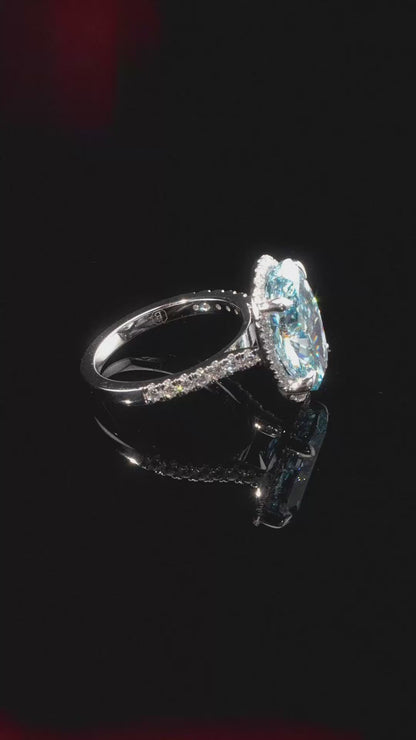 Arctic Halo™ Blue Diamond Ring