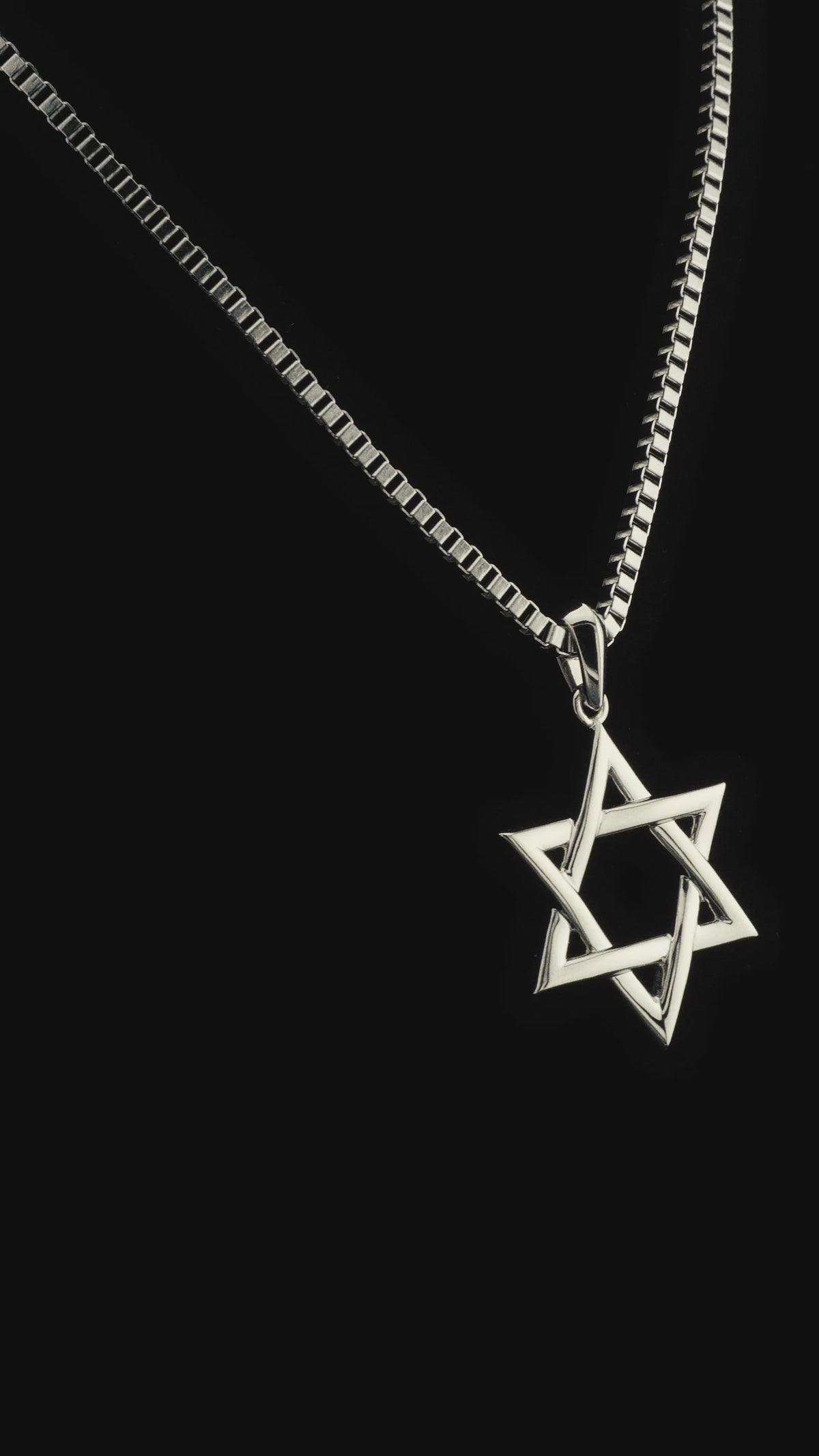 Pendentif Étoile de David – Platine 950