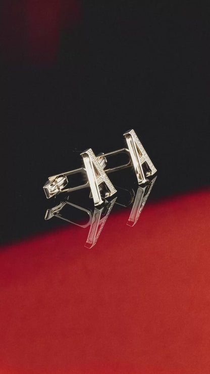 Custom letter cufflinks for men